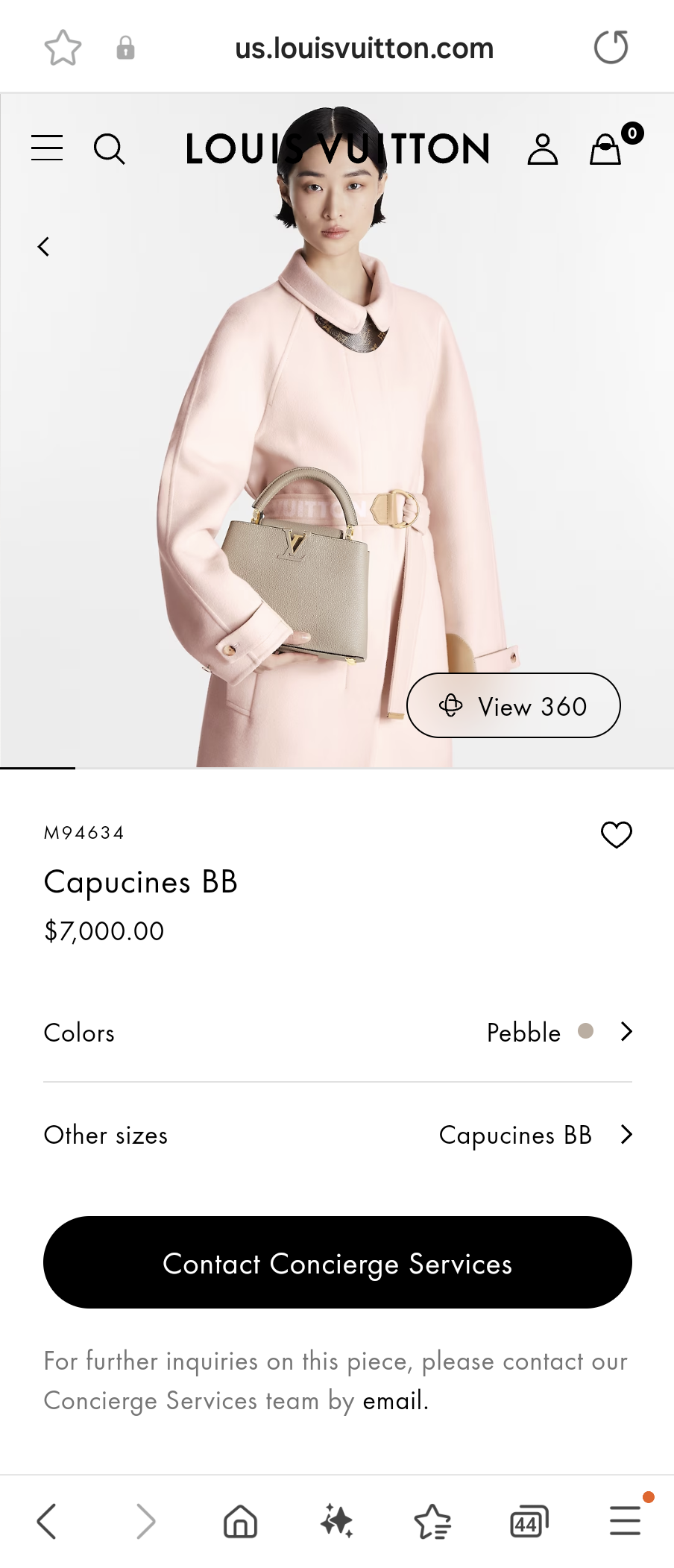 LOUIS VUITTON M94634 Capucines BB