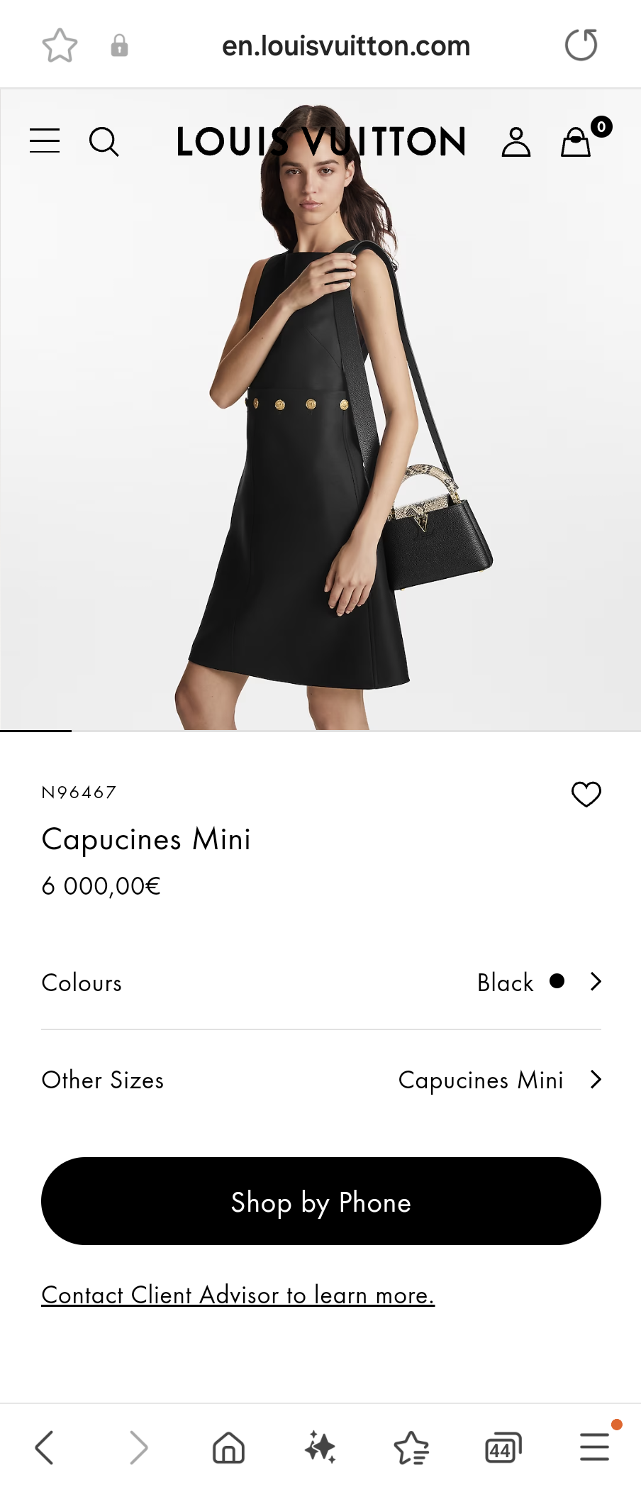 LOUIS VUITTON N96467 Capucines Mini