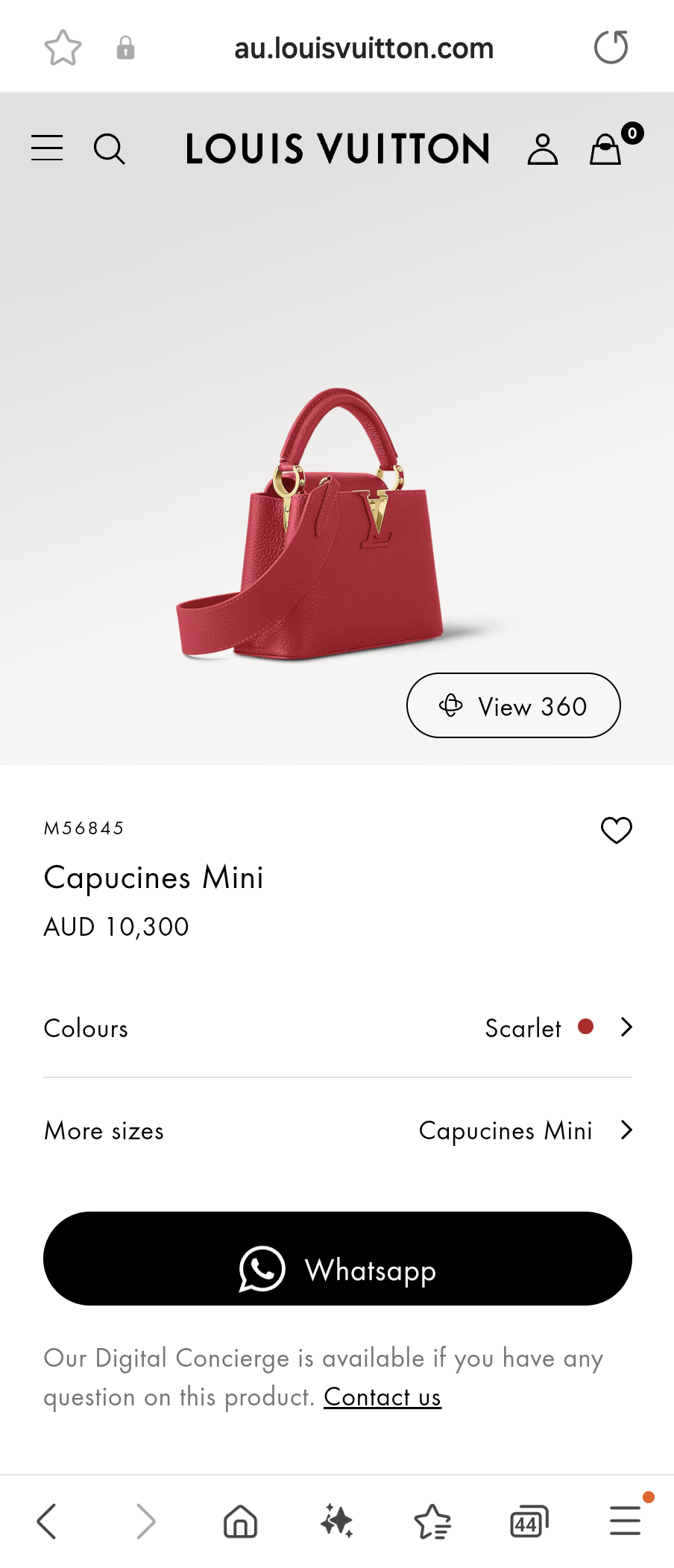 LOUIS VUITTON M56845 Capucines Mini