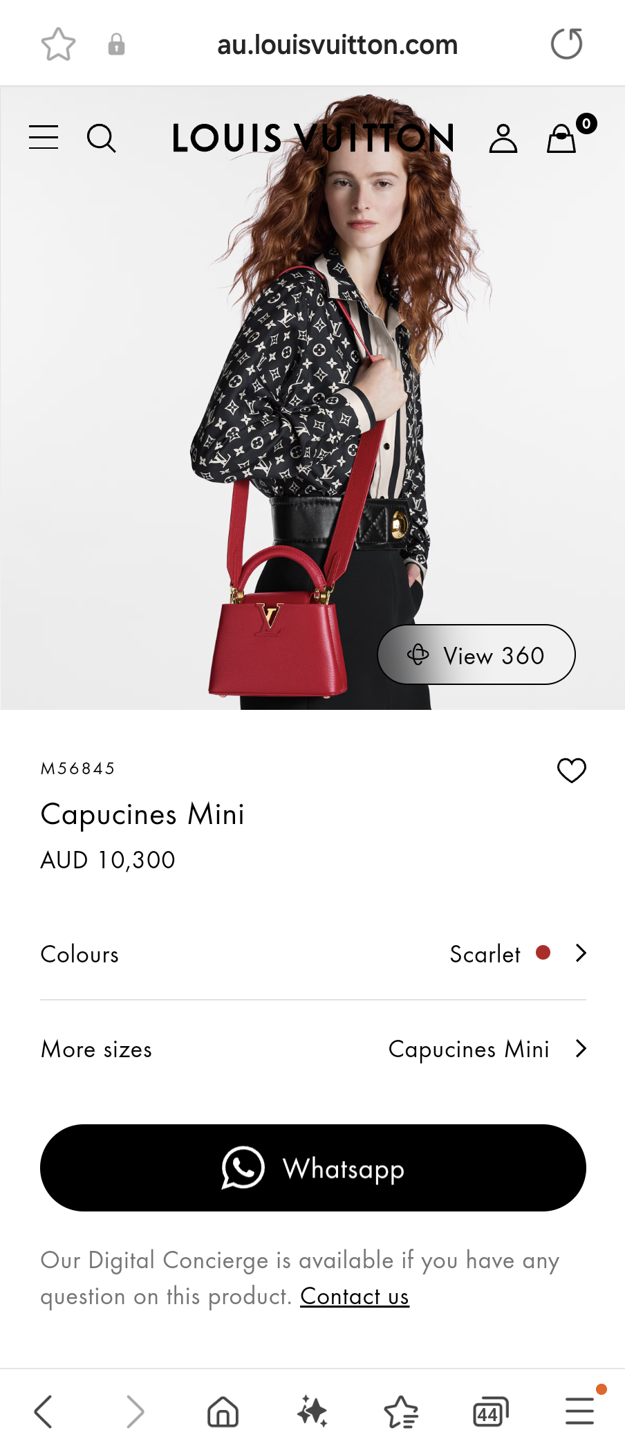 LOUIS VUITTON M56845 Capucines Mini