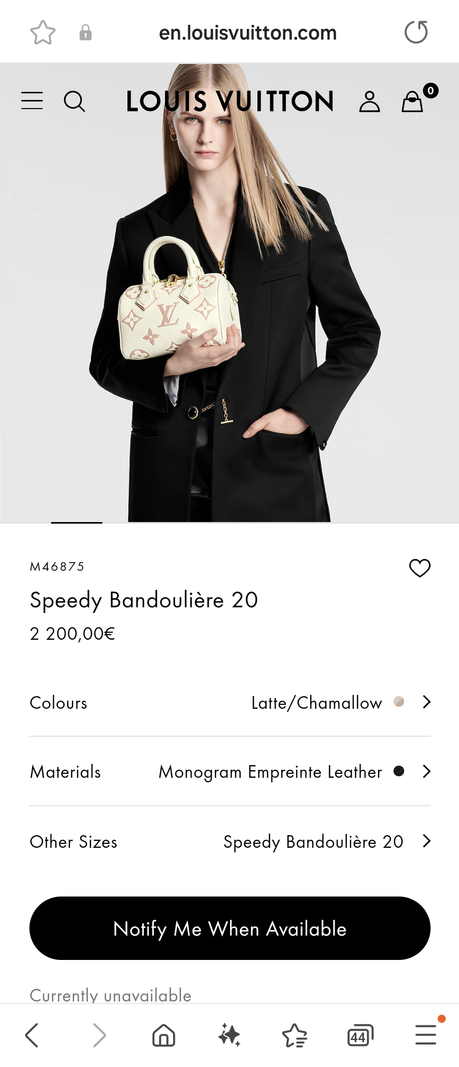 Louis Vuitton M46875 Speedy Bandoulière 20