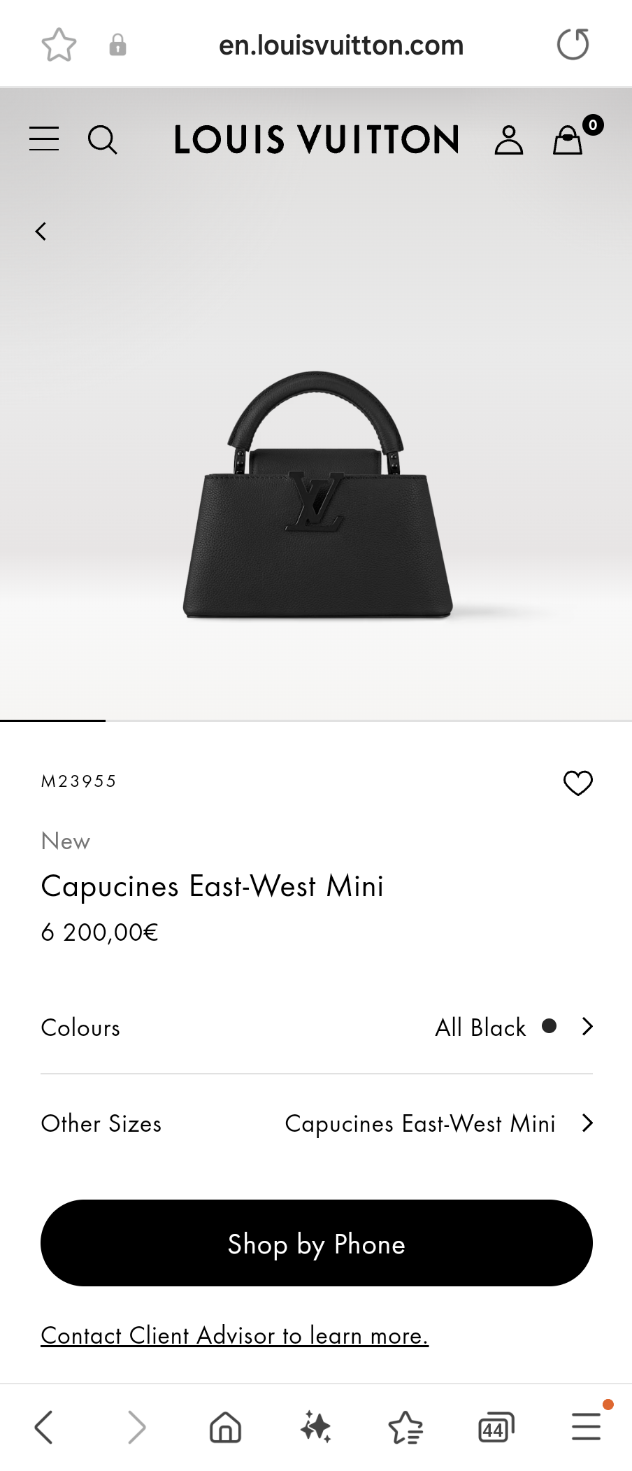 Louis Vuitton M23955 New Capucines East-West Mini