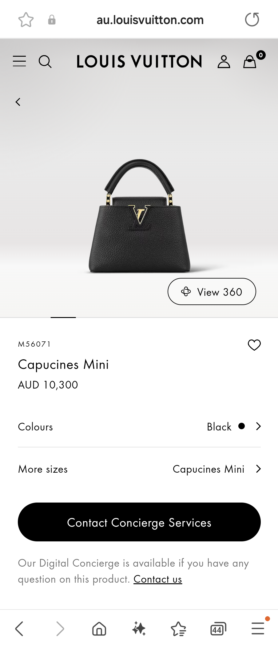 Louis Vuitton M56071 Capucines Mini