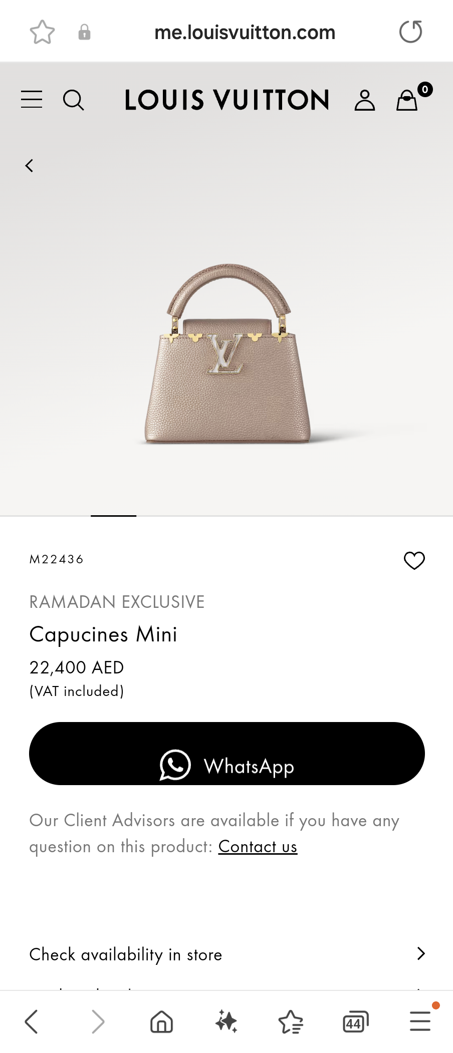 Louis Vuitton M22436 Capucines Mini