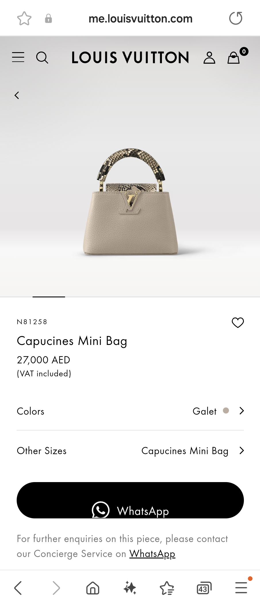 Louis Vuitton N81258 Capucines Mini Bag