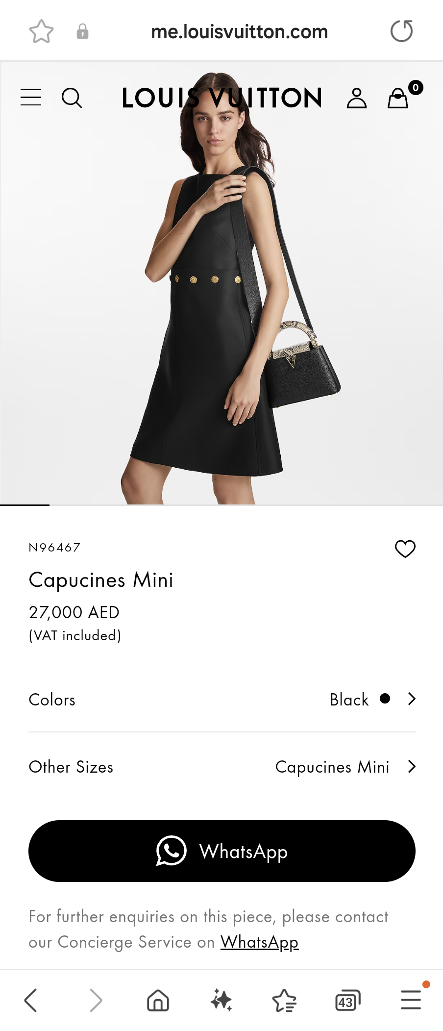 Louis Vuitton N96467 Capucines mini N95509