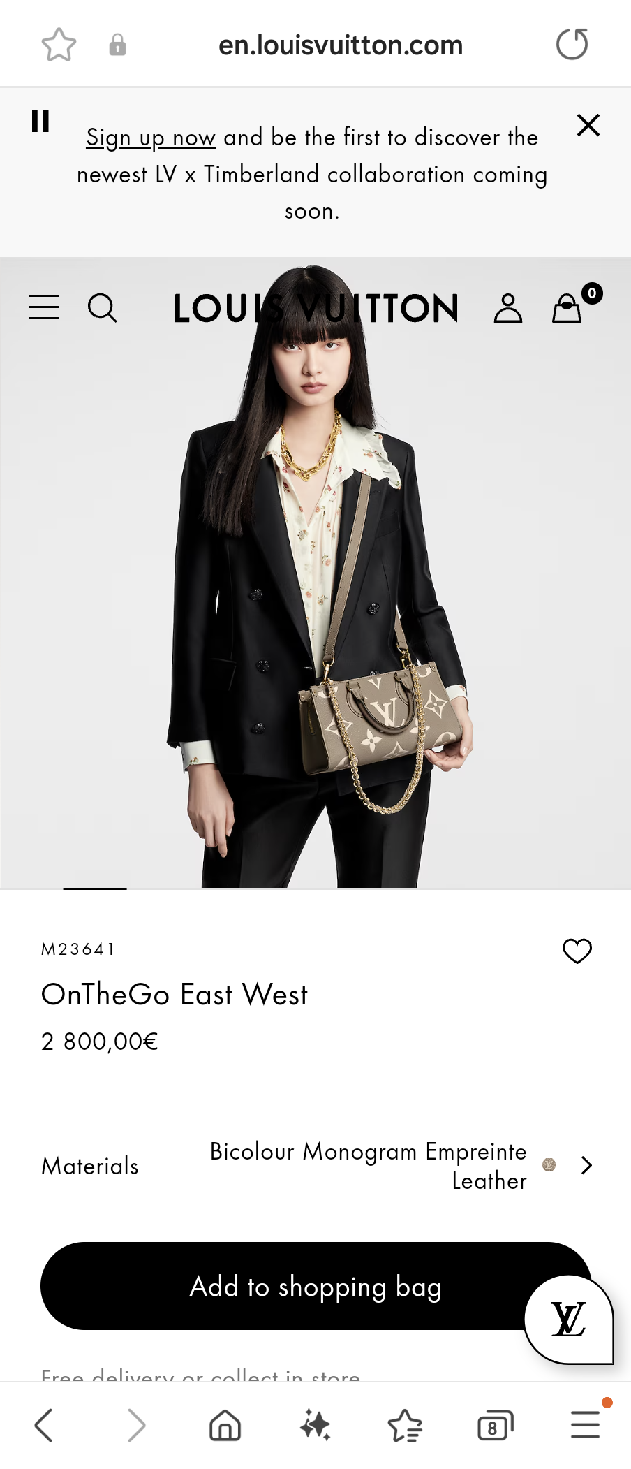 Louis Vuitton M23641 OnTheGo East West