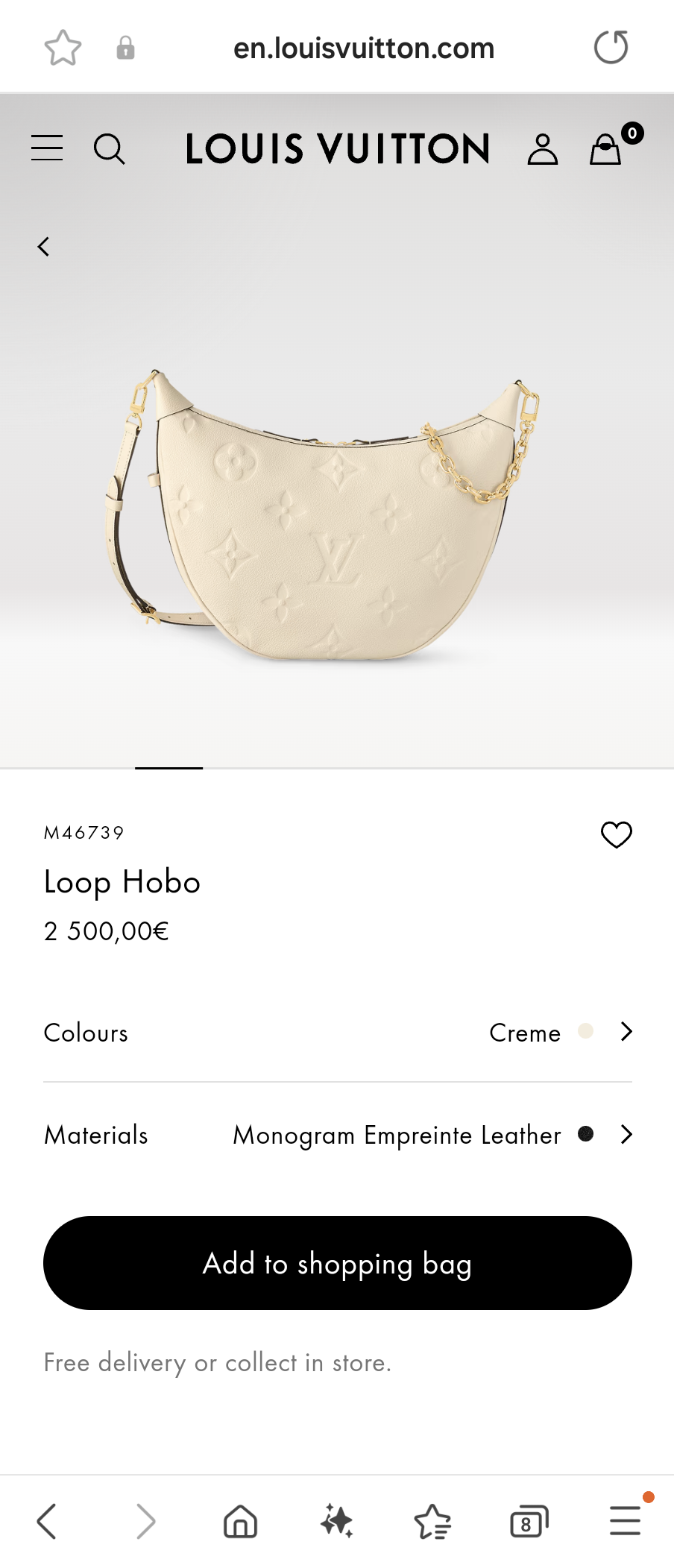 Louis Vuitton M46739 Loop Hobo