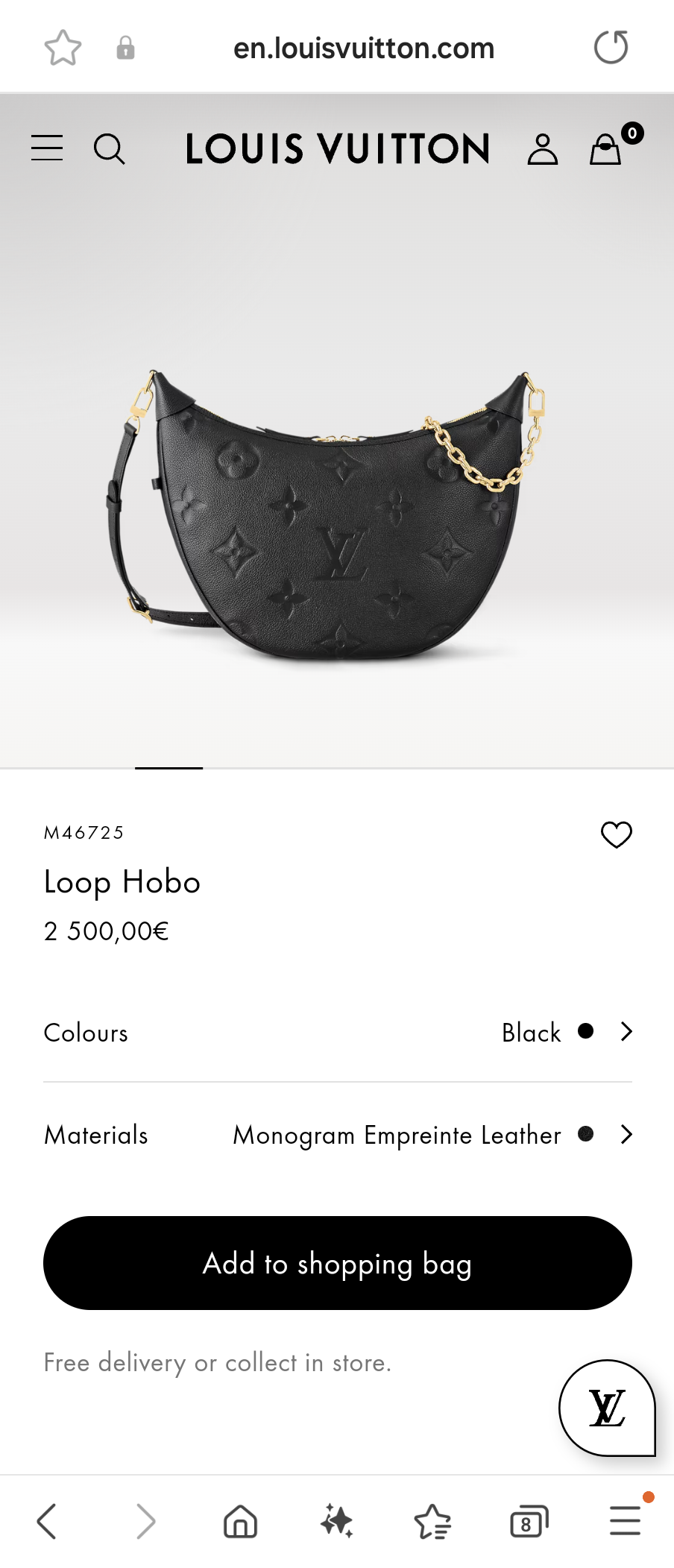 Louis Vuitton M46725 Loop Hobo