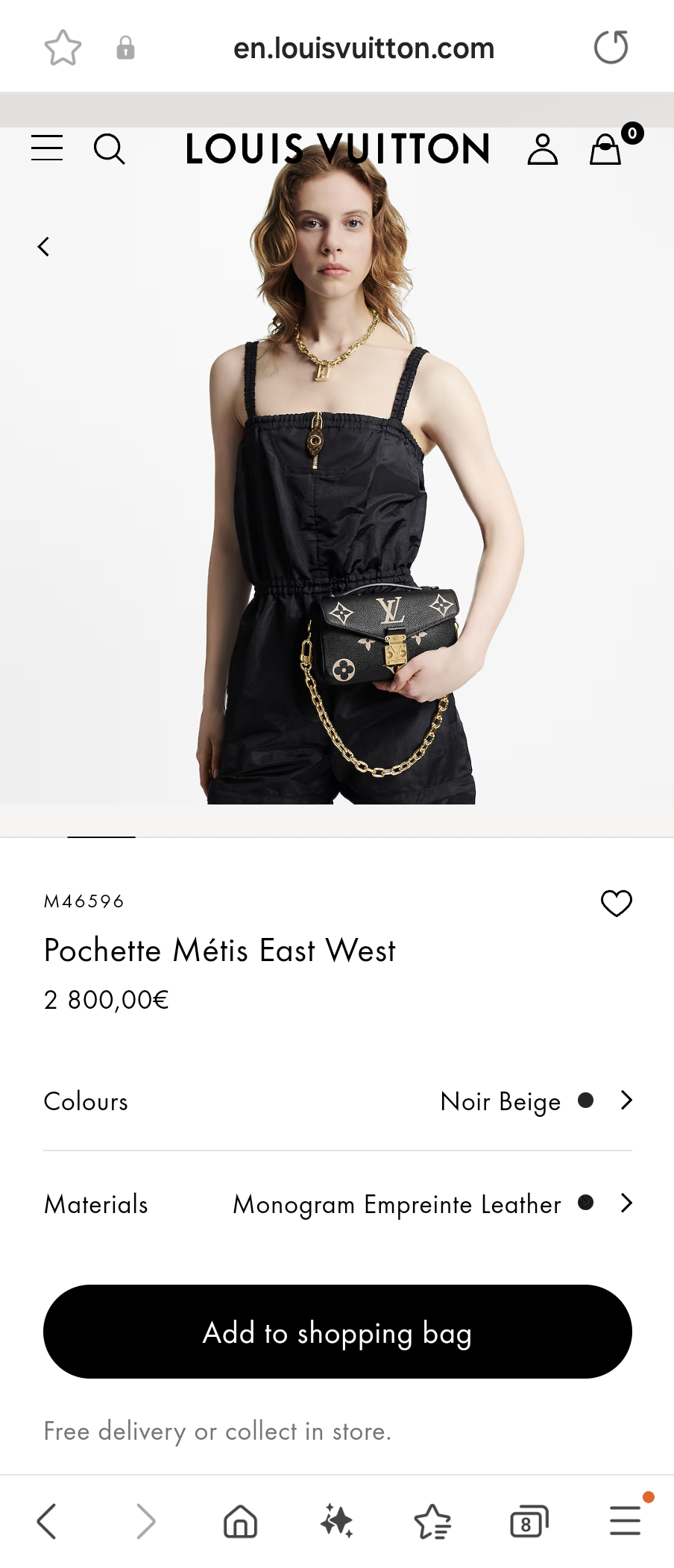 Louis Vuitton M46596 Pochette Métis East West