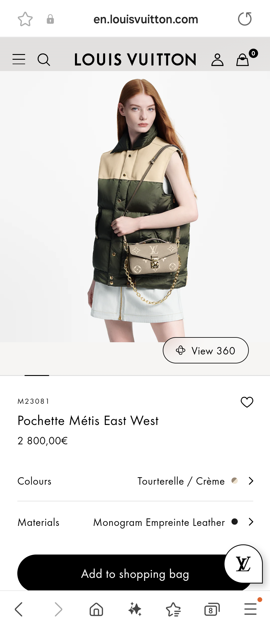 Louis Vuitton M23081 Pochette Métis East West