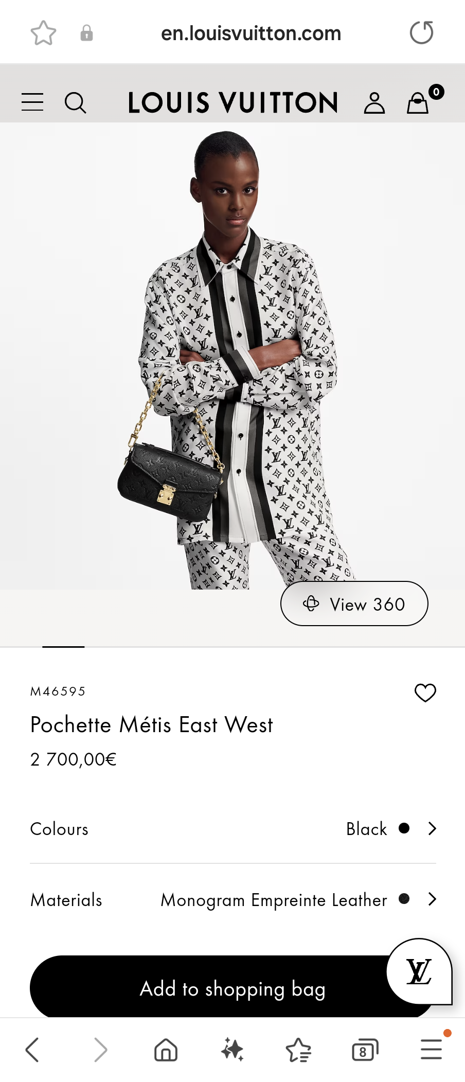 Louis Vuitton M46595 Pochette Métis East West