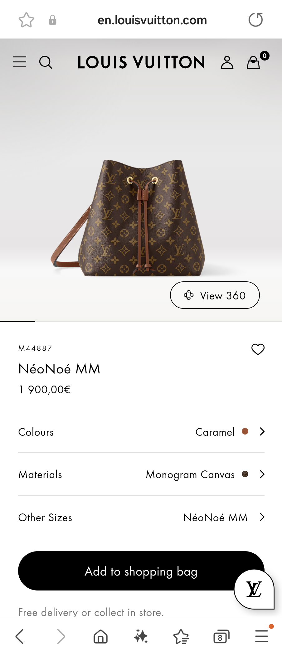 Louis Vuitton M44887 NéoNoé MM