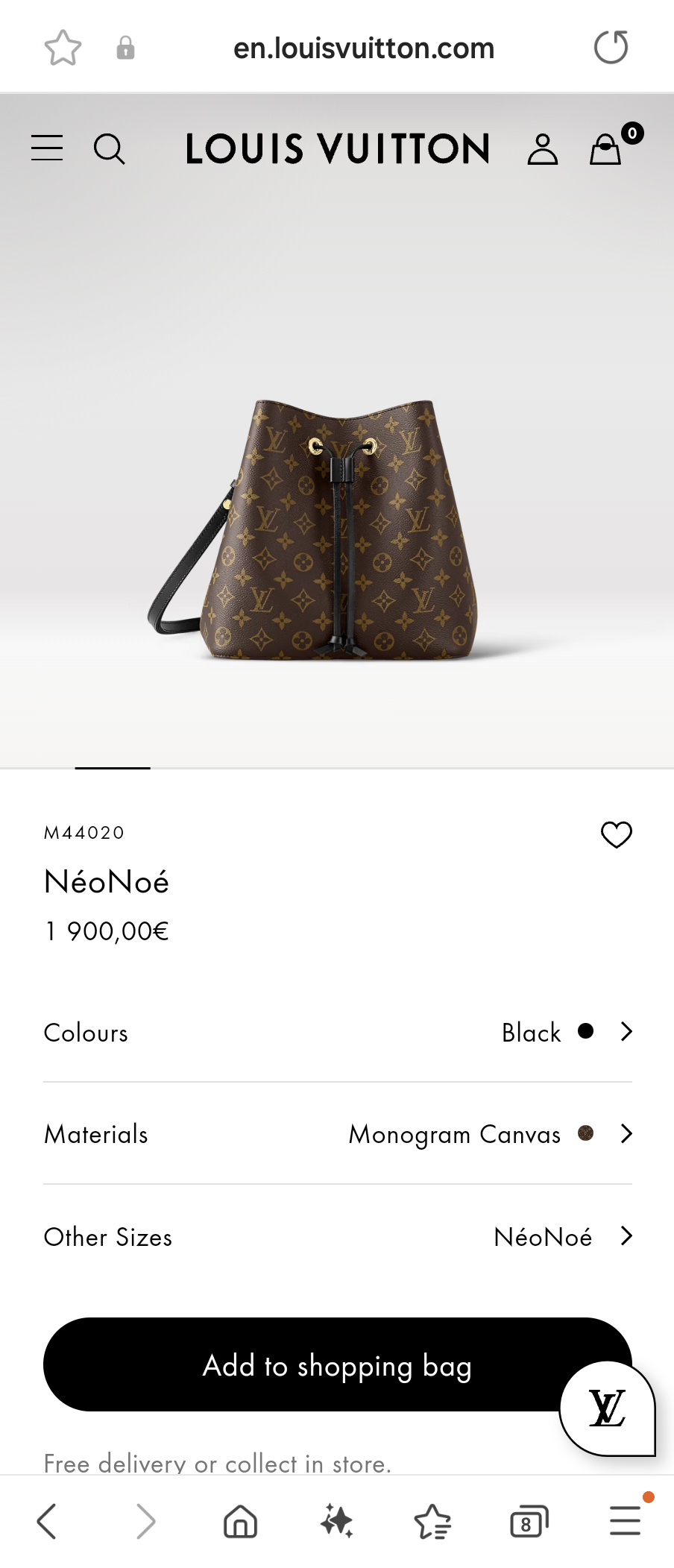 Louis Vuitton M44020 NéoNoé
