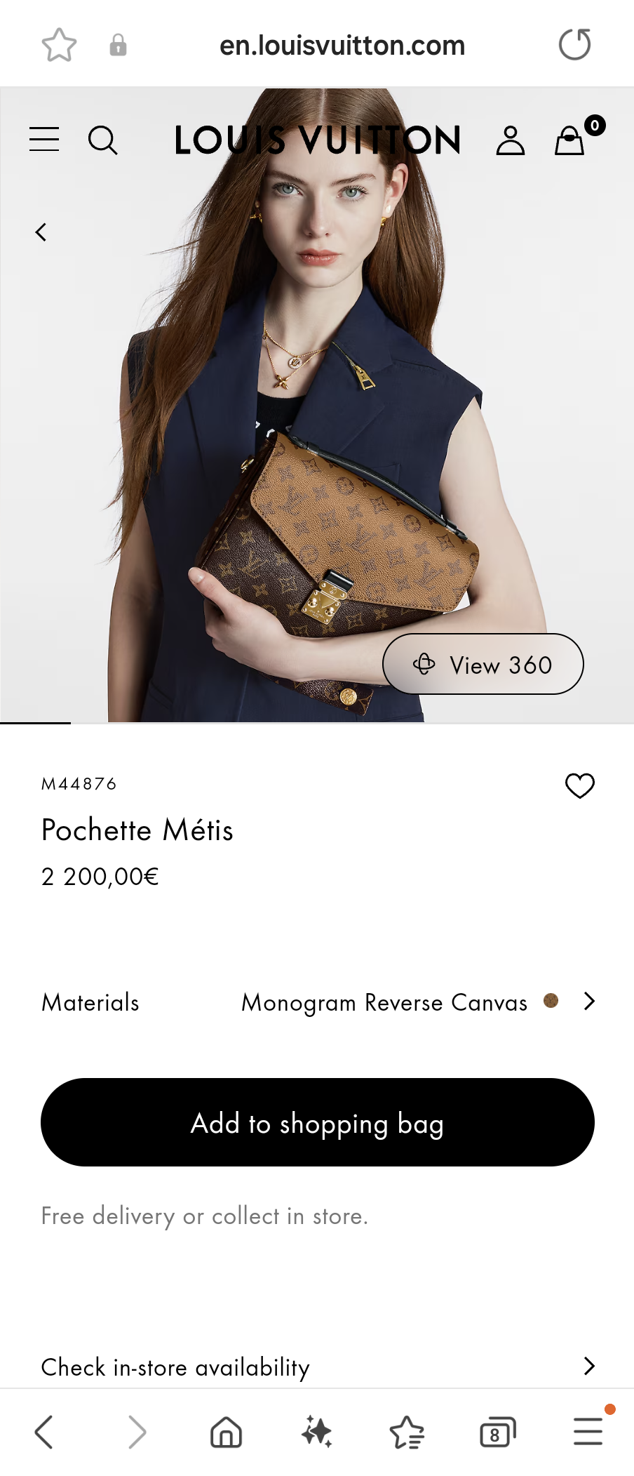 Louis Vuitton M44876Pochette Métis