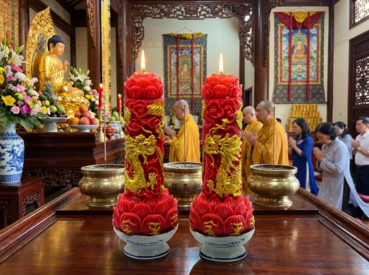 Ý nghĩa của nến trong các buổi lễ cầu an và thiền định