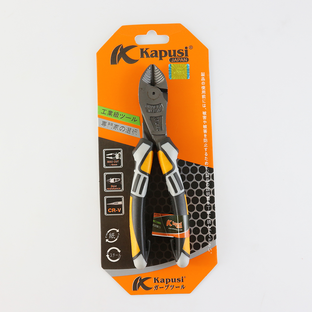 Kìm Kapusi mỏ cắt 7'' XÁM_Cán sọc K-8001_6C/H