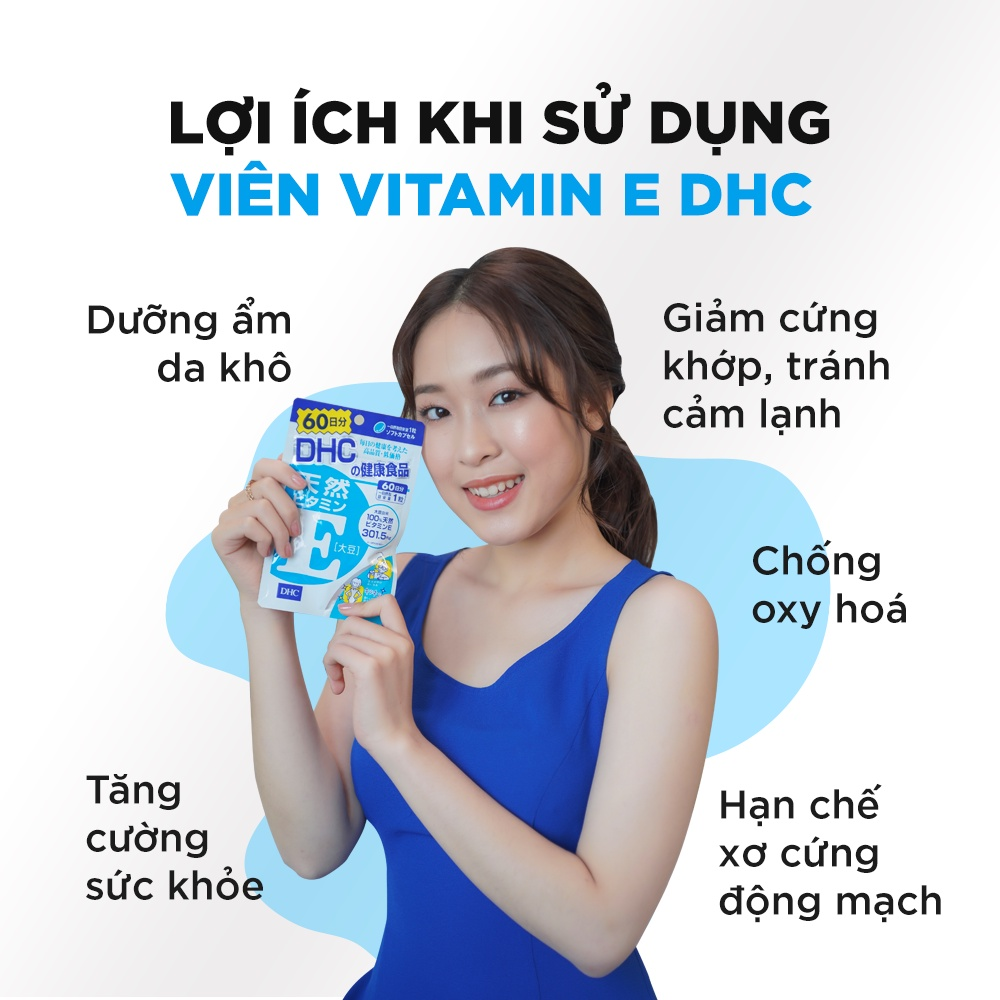 Viên uống Vitamin E DHC tự nhiên 20 ngày gói 20 viên