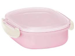 Hộp đựng cơm có đai khóa G&B (màu hồng nhạt)