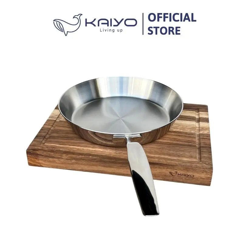 Chảo đúc inox free oil Try-Ply Kaiyo size 24cm
