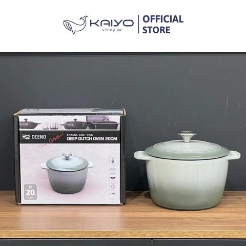 Nồi gang thành cao Oceno 20cm màu xanh đậm (navy)