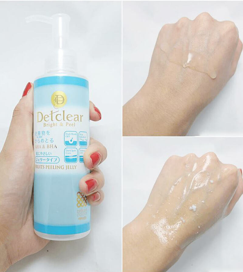 Gel tẩy da chết Detclear Bright & Peel 180ml - Xanh (ko mùi, Da nhạy cảm)