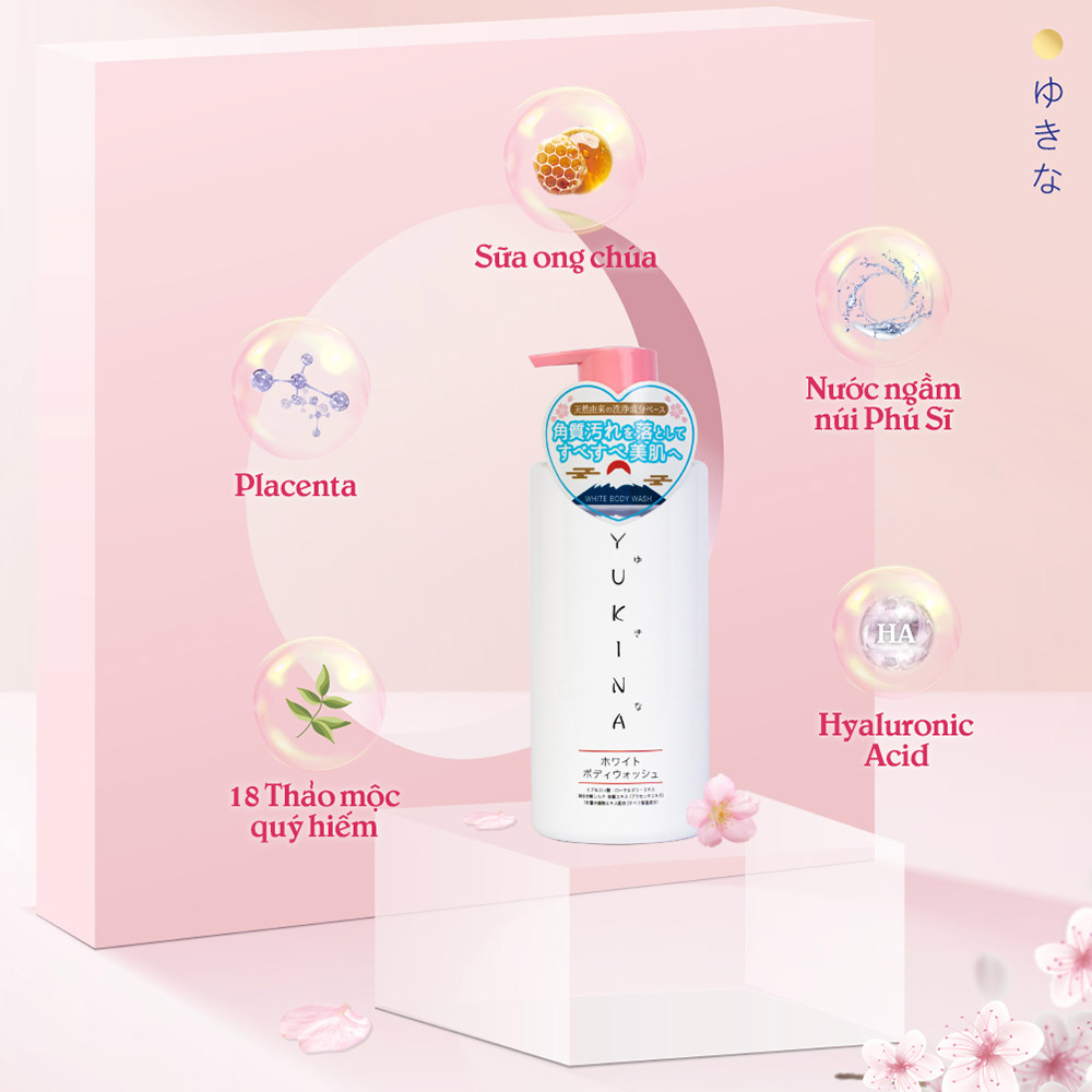 Sữa Tắm Trắng Da Toàn Thân Yukina 500ML