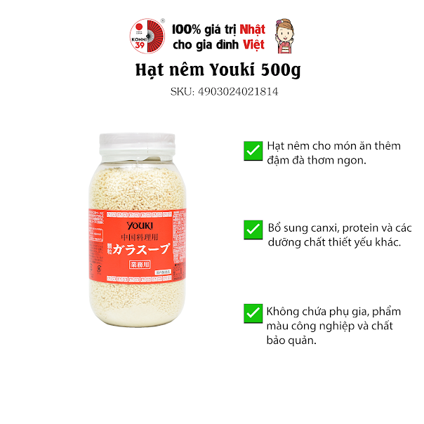 Hạt nêm Youki chiết xuất thịt và rau củ 500g