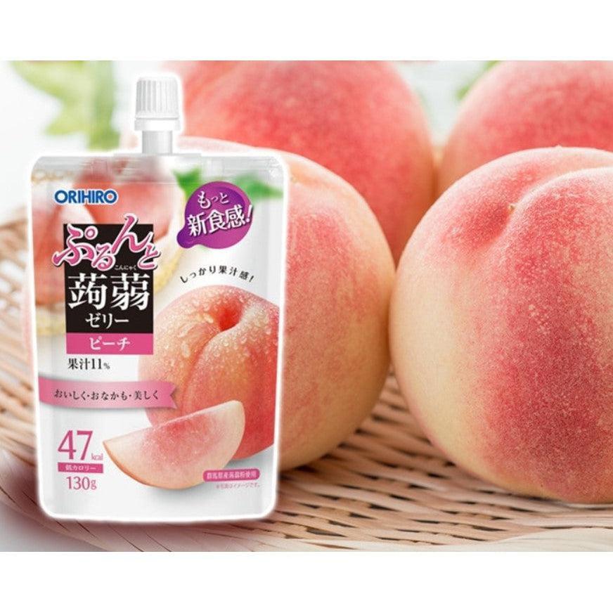 Thạch vị đào dạng túi đứng Orihio Peach Jelly 130g