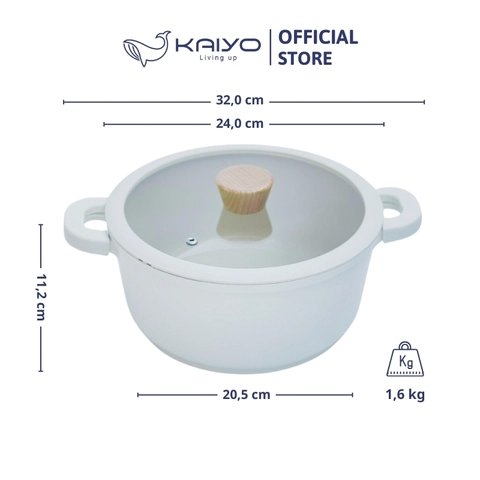 Nồi nhôm đúc đáy từ nguyên khối ELegant Kaiyo 24cm