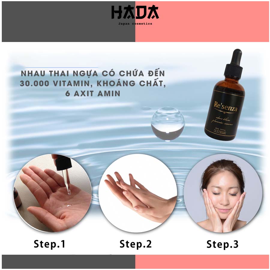 Serum Dưỡng Trắng Da Nhau Thai Ngựa Re’senza Nhật Bản 60ML