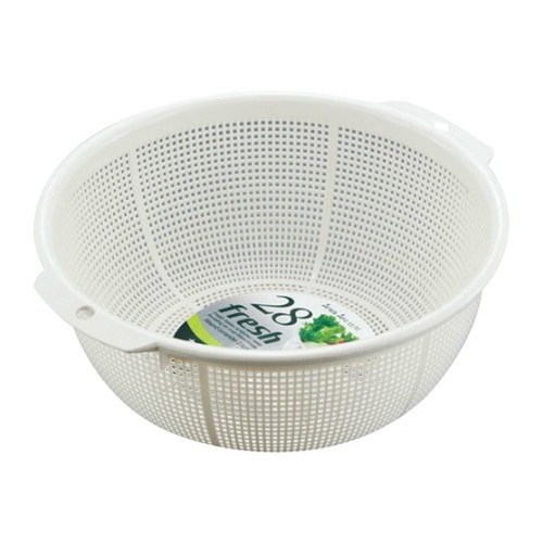 Rổ nhựa 28cm màu trắng