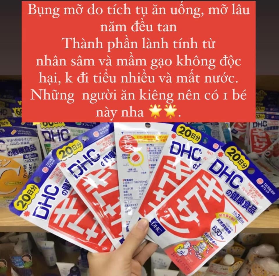 Viên uống giảm béo bụng DHC Chitosan 20 ngày