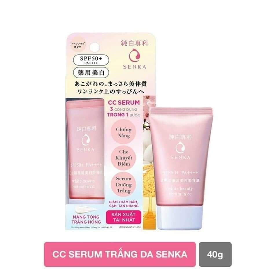 CC Serum trắng da Senka WHITE BEAUTY SERUM IN CC 40G