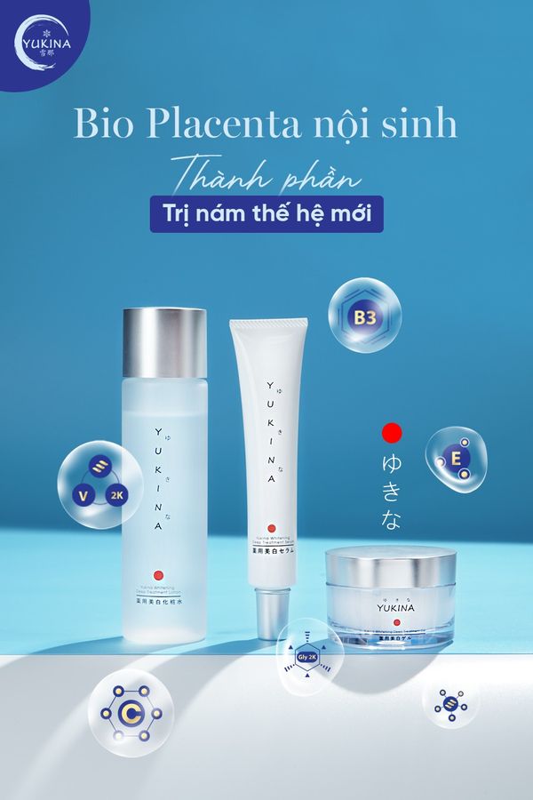 Sét trị nám, trắng da chuyên sâu Yukina (Lotion, Serum, kem dưỡng)