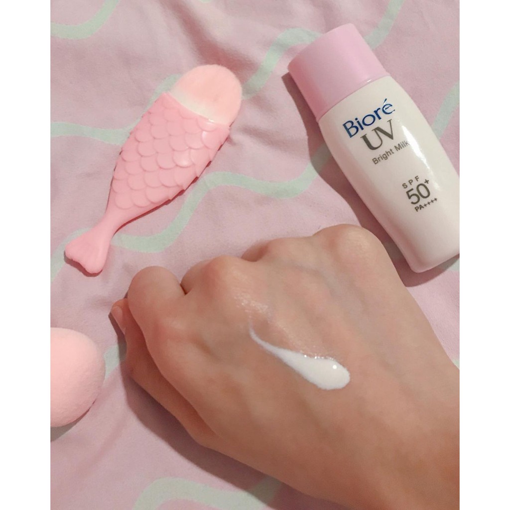 Kem chống nắng Biore UV Bright Milk SPF50+/PA++++ 40ml (hồng)
