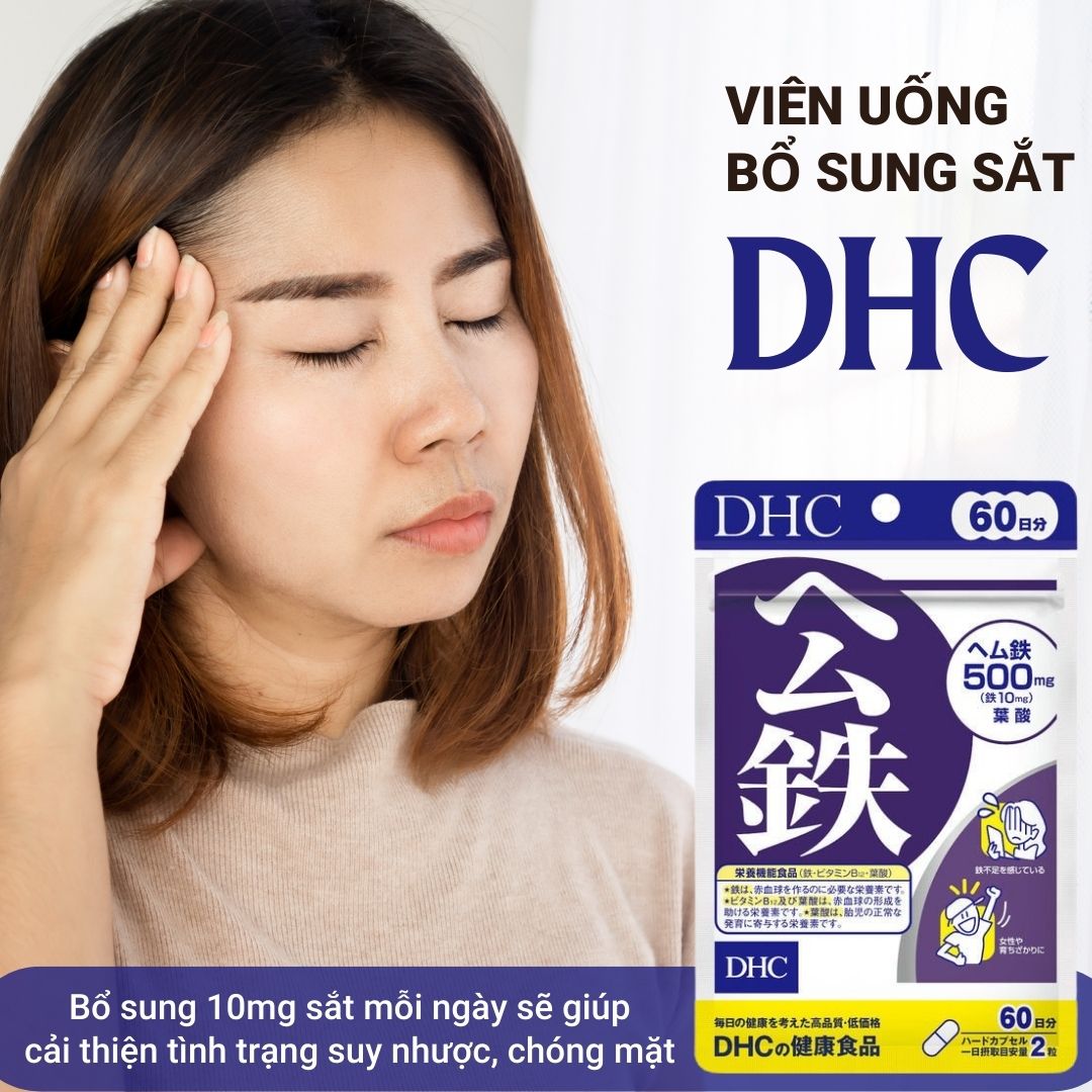 Viên Uống Bổ Sung Sắt DHC 60 Ngày