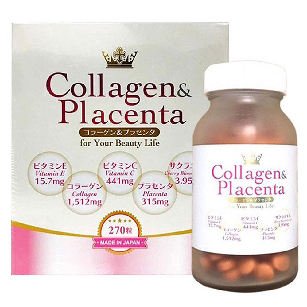 Viên Uống Trắng Da - Chống Lão Hóa 5 In 1 Collagen & Placenta 270 Viên
