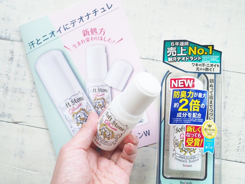 Lăn nách đá khoáng Softstone Double Deonatulle 20g (mẫu mới).