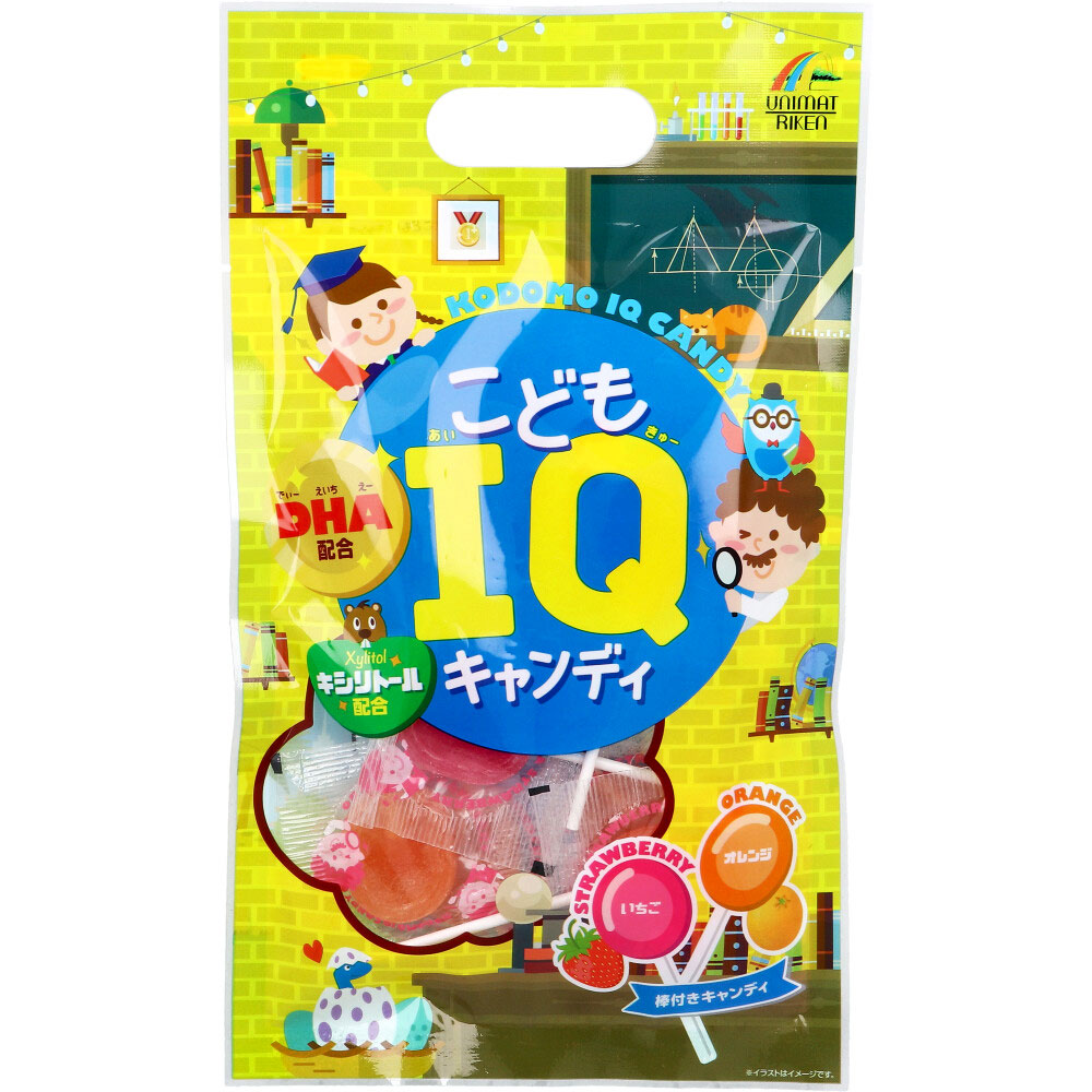 Kẹo Mút Unimat Riken IQ Bổ Sung DHA Vị Dâu, Cam