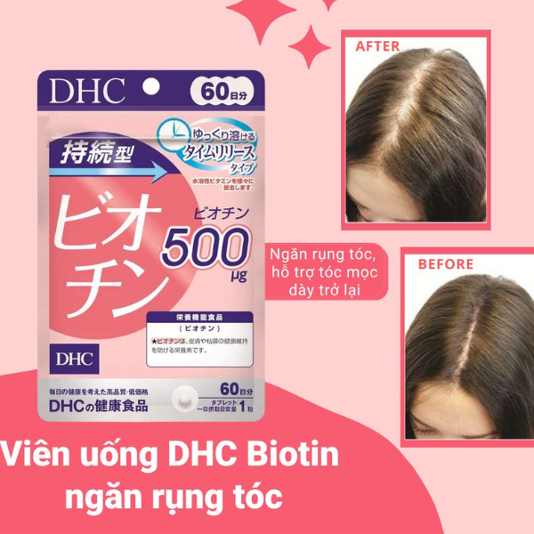 Viên Uống DHC Biotin Ngăn Rụng Tóc - 60 Ngày
