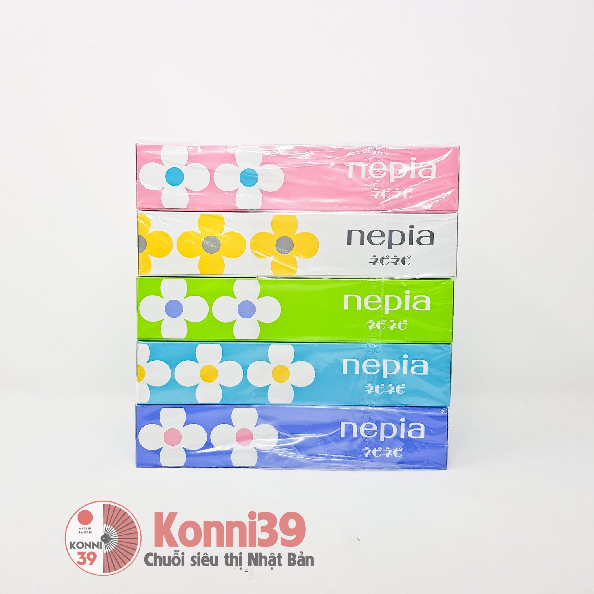 Giấy ăn khô Nepia set 5 (hình hoa)