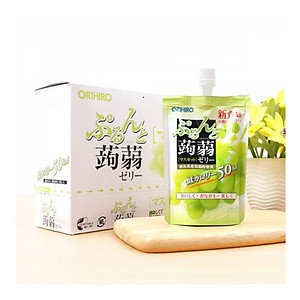 Thạch vị nho xanh dạng túi đứng Orihiro muscat jelly 130g