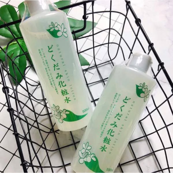 Nước Hoa Hồng Chiết Xuất Lá Diếp Cá Trị Mụn DOKUDAMI 500ML