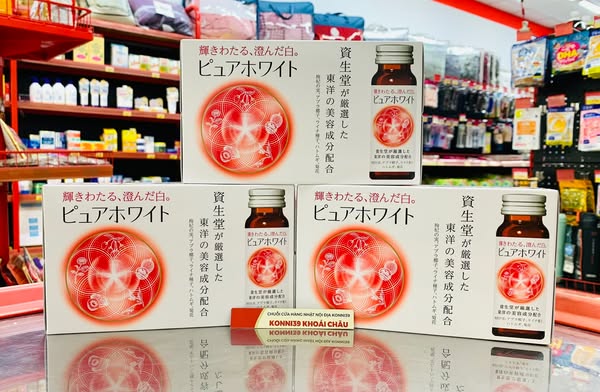 Nước Uống Trắng Da Shiseido Pure White 50ML x 10 Chai