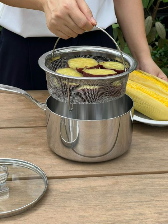 Xửng hấp Inox Kaiyo có quai xách 20cm
