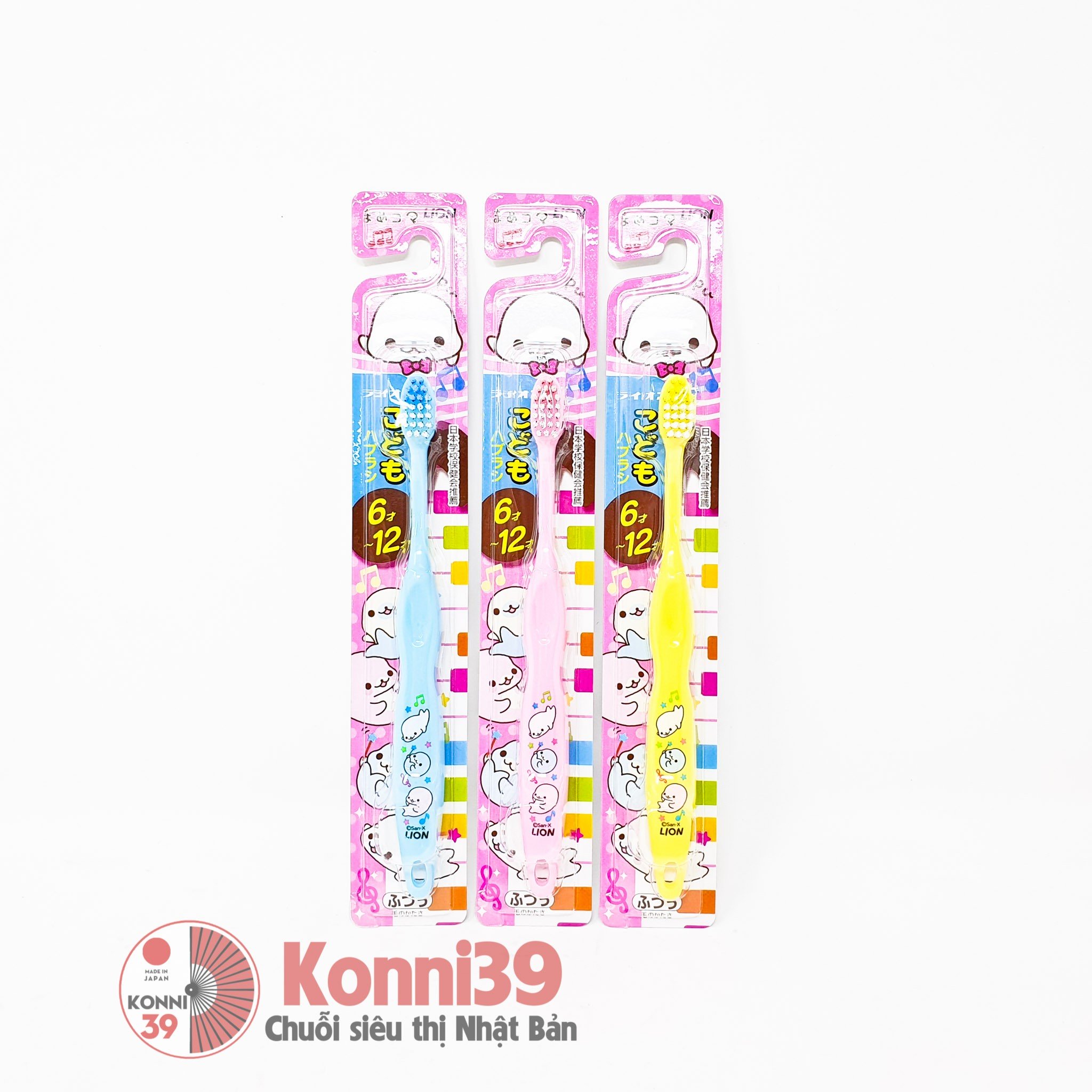 Bàn chải đánh răng lông mềm LION cho bé từ 6-12 tuổi