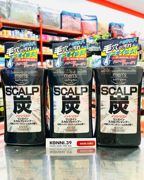 Dầu Gội Than Hoạt Tính Chăm Sóc Da Đầu Dành Cho Nam SOFTYMO 550ML