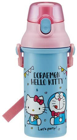 Bình đựng nước có nút bấm cho trẻ Skater 480ml (HelloKitty)