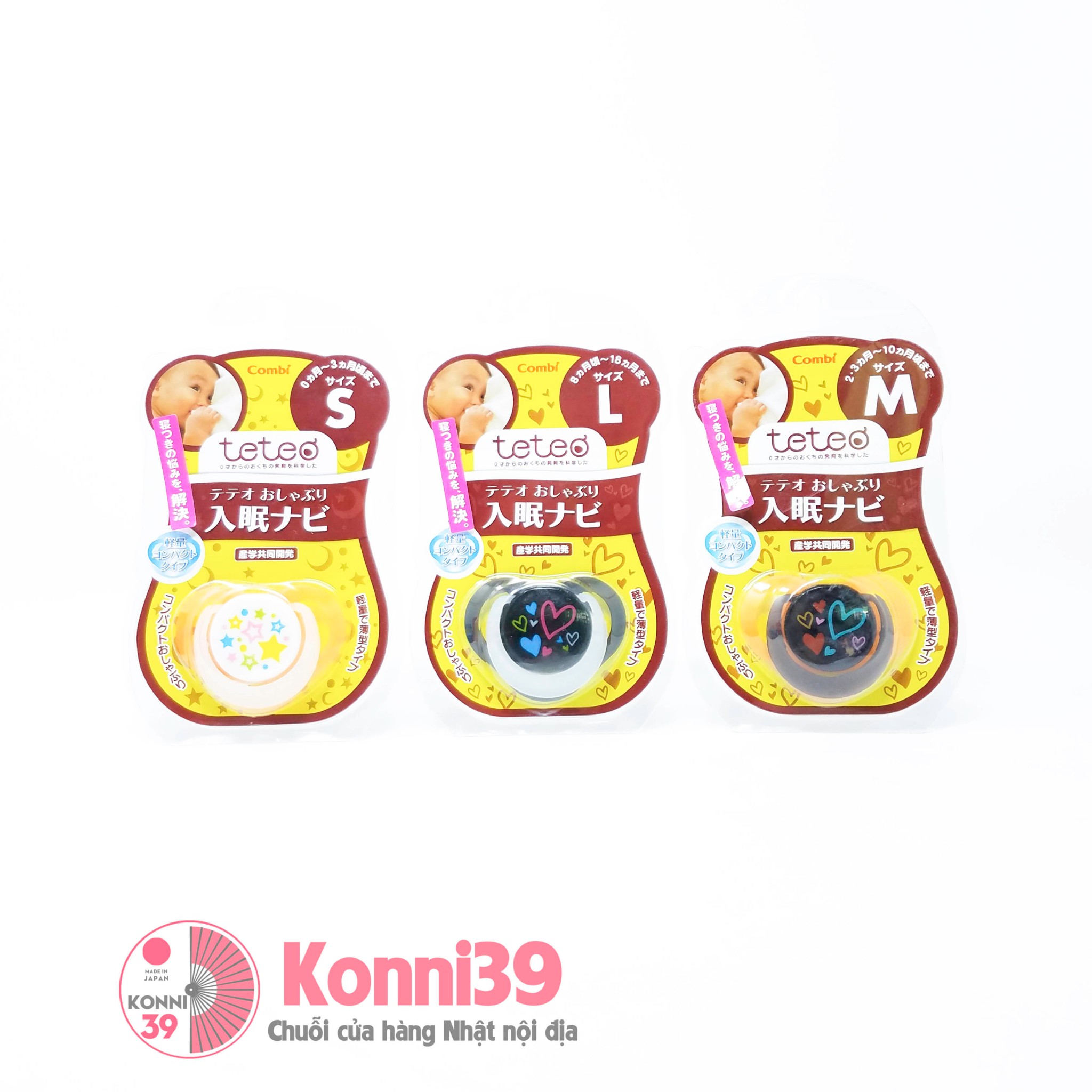 Ti giả Combi Teteo trái tim (3 size)